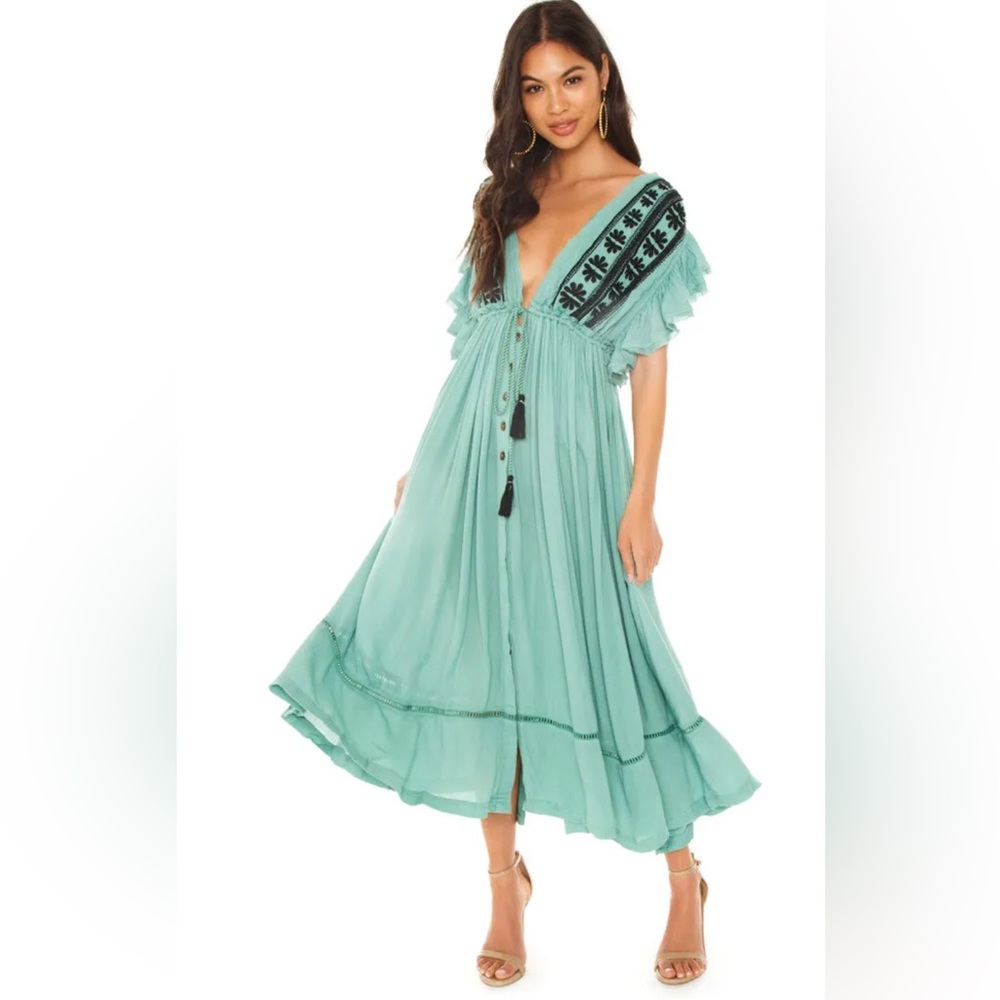 Free People Bali Will Wait For You Midi Dress